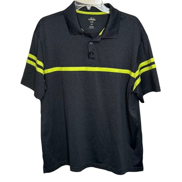 Haggar Cool 18 Performance Mens Polo Shirt - Size Large - Picture 1 of 7